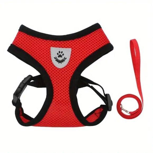 Breathable and Reflective Dog Harness with Adjustable Leash - Ideal for Puppies - Picture 1 of 6